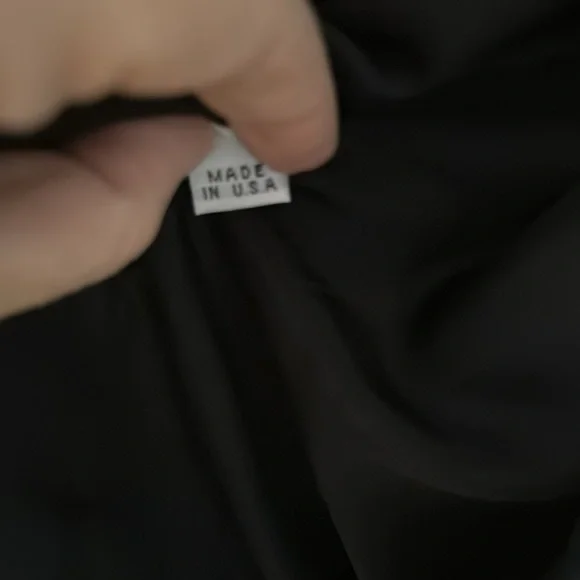 CCH Collection Black Faux Leather Crop Drape Style Blazer Jacket Sz XS - Picture 5 of 6